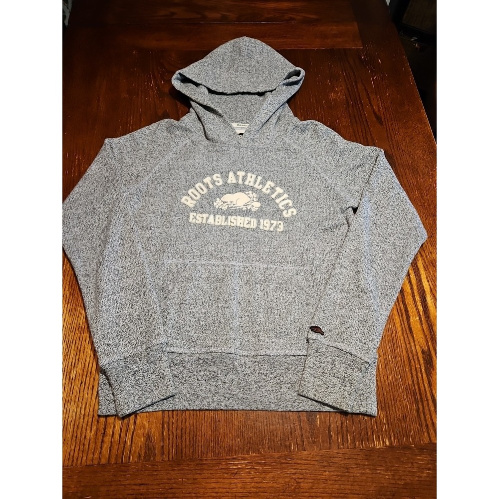 Roots Hoodie Sweatshirt Womens Medium Gray Pullover Sweatshirt Canada (A750)